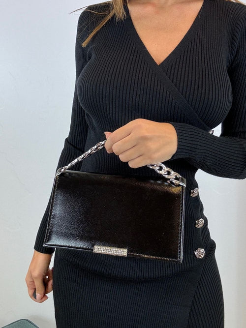 Pochette cerimonia con catena
