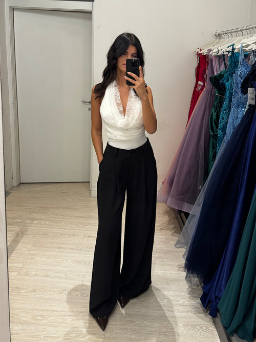 Body pizzo scollo morbido