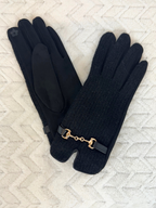 Guanti lurex con fibbia