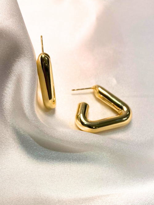 Orecchini triangolo bombato