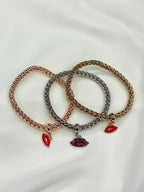 Bracciale con ciondolo labbra