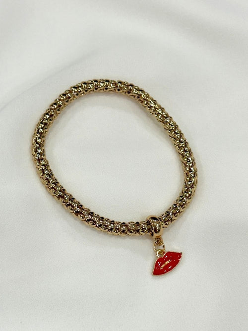 Bracciale con ciondolo labbra