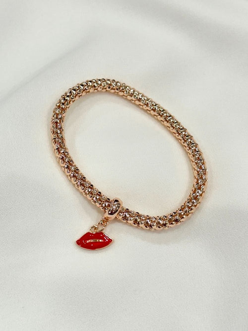 Bracciale con ciondolo labbra