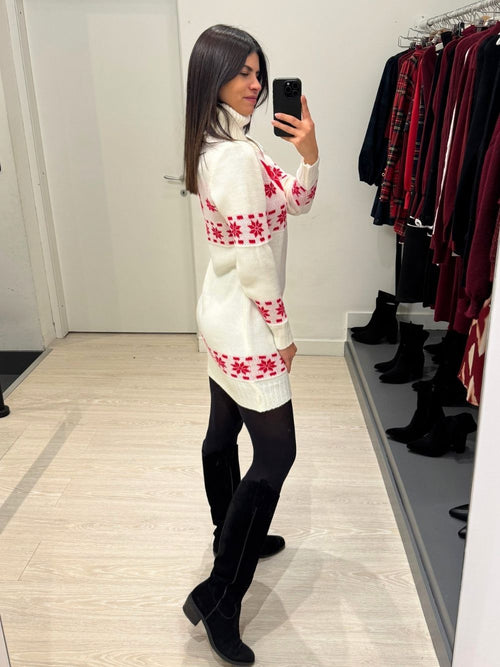 Vestito maglia stelle di natale