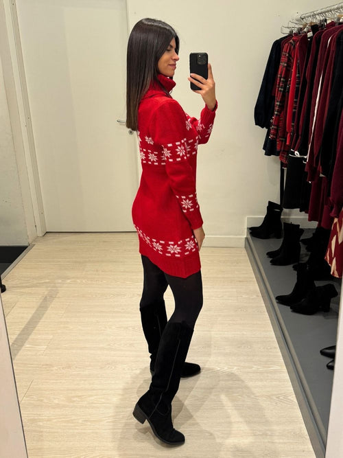 Vestito maglia stelle di natale