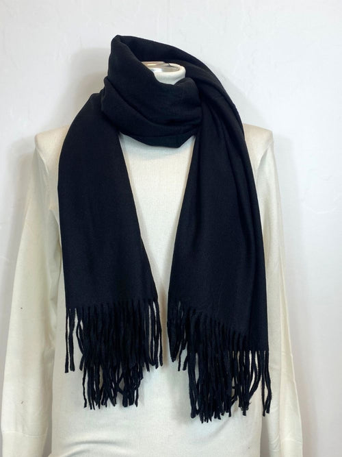 Sciarpa cashmere con frange