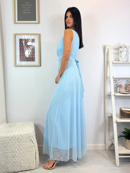 Abito Giulia cerimonia tulle smanicato