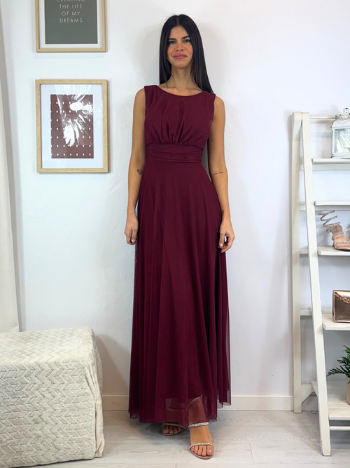 Abito Giulia cerimonia tulle smanicato