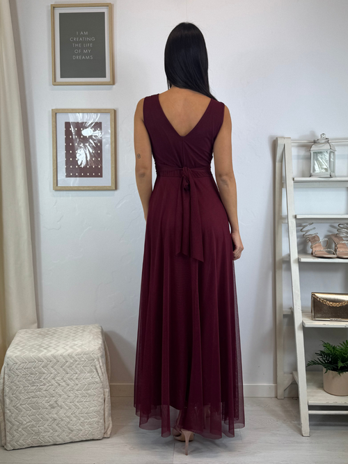 Abito Giulia cerimonia tulle smanicato