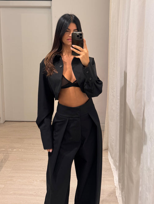 Completo giacca corta pantalone balloon