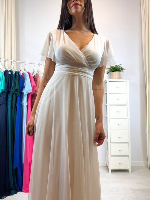 Abito Giulia cerimonia tulle manica