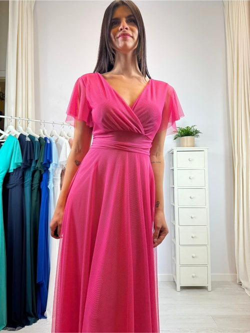 Abito Giulia cerimonia tulle manica