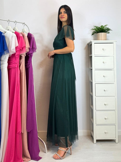 Abito Giulia cerimonia tulle manica