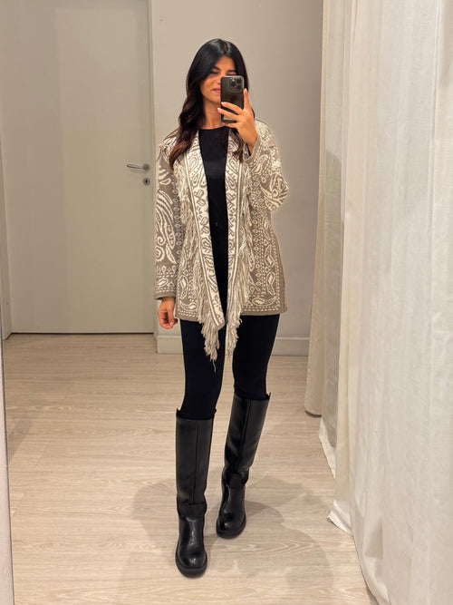 Cardigan accappatoio tribale