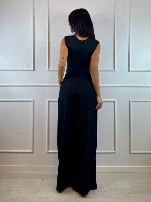 Body lycra scollo tondo smanicato