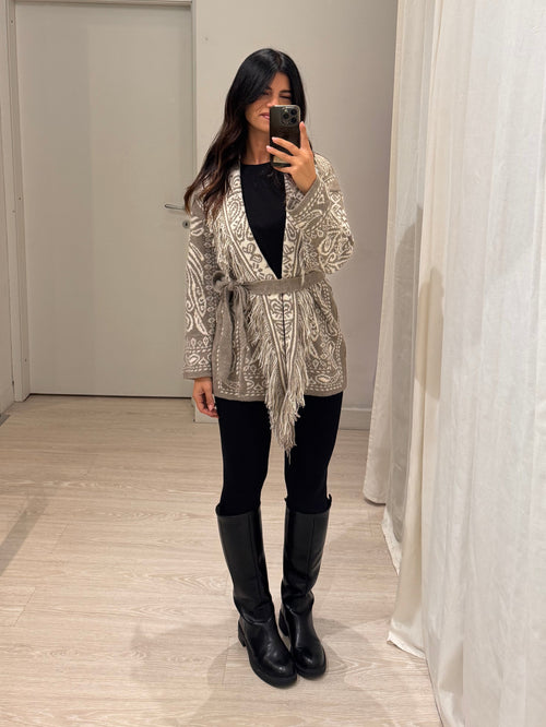 Cardigan accappatoio tribale