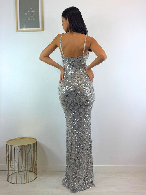 Abito cerimonia sirena paillettes antonella