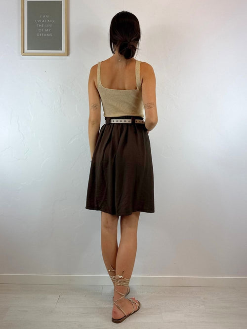 Shorts bermuda effetto lino