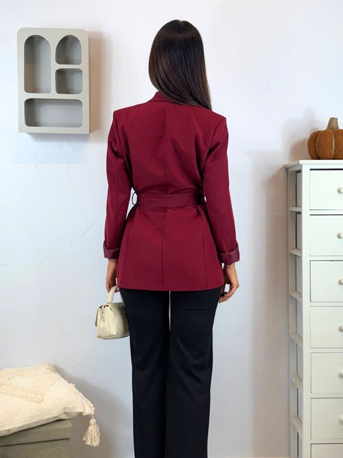 Giacca lunga con cintura