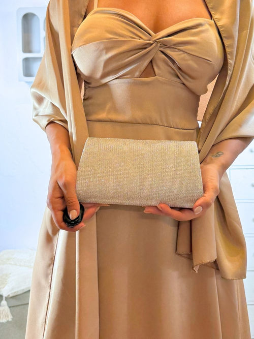 Pochettte lurex incrocio