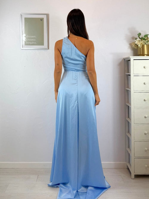 Vestito cerimonia monospalla raso