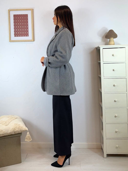 Cappotto corto con cintura