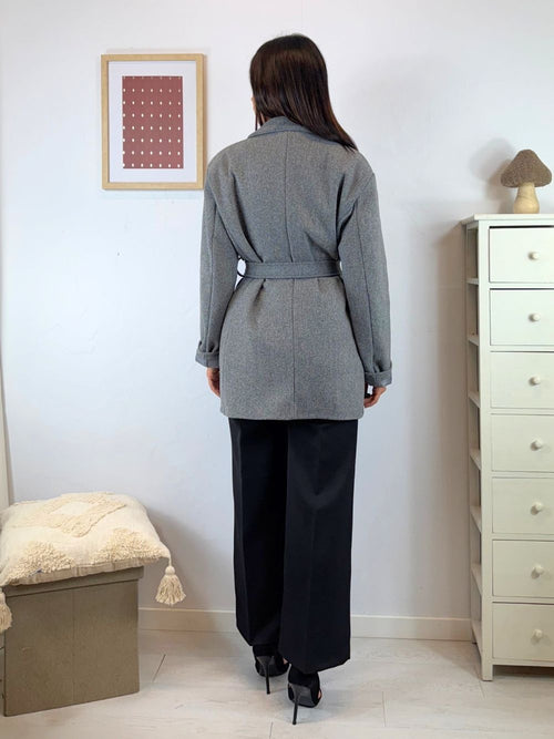 Cappotto corto con cintura