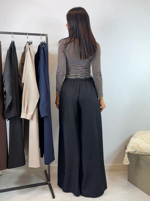 Completo camicia lunga arricciata e pantalone