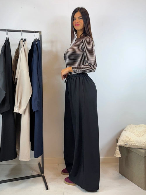 Completo camicia lunga arricciata e pantalone