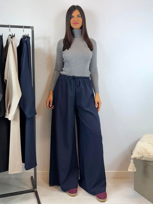 Completo camicia lunga arricciata e pantalone