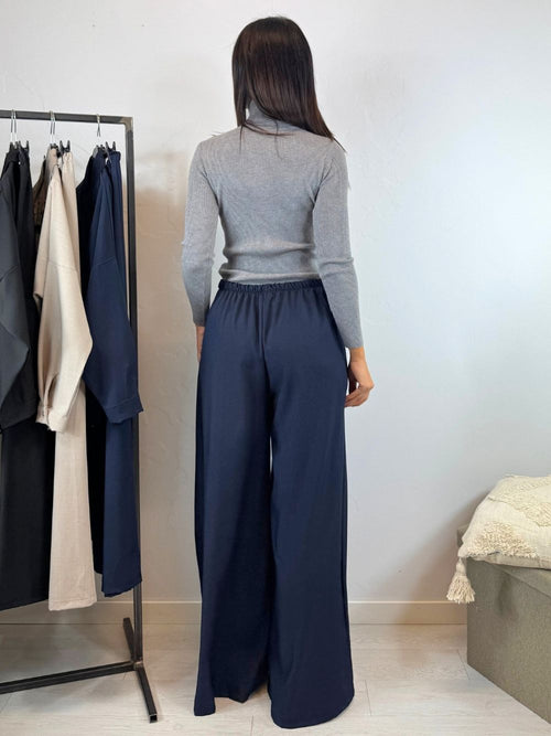 Completo camicia lunga arricciata e pantalone