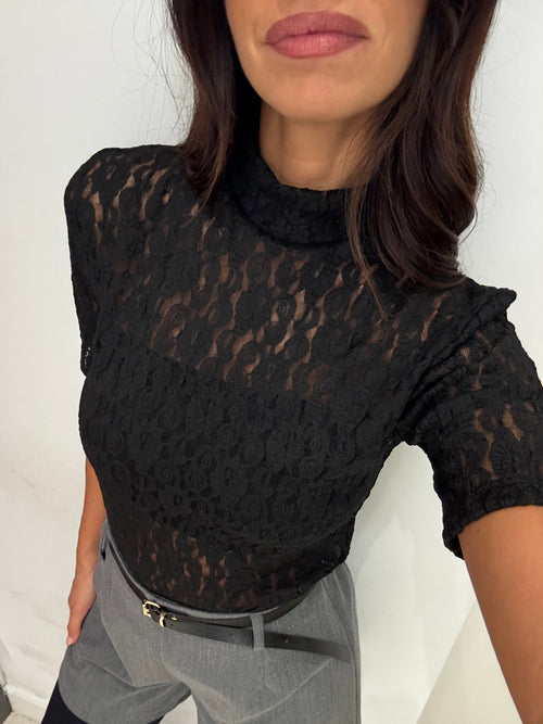 T-shirt in pizzo
