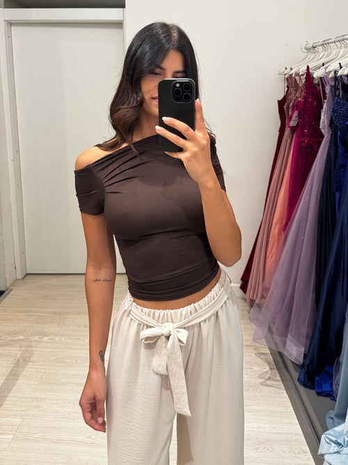 Pantalone palazzo leggero con cintura