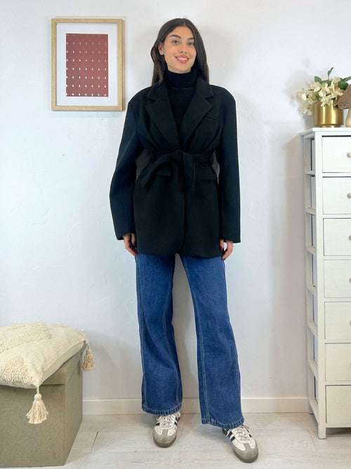 Cappotto corto con cintura