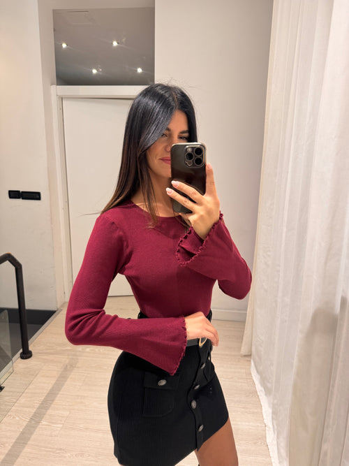 Maglia basic manica scampanata