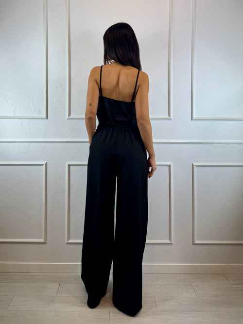 Top raso pizzo e bottoni
