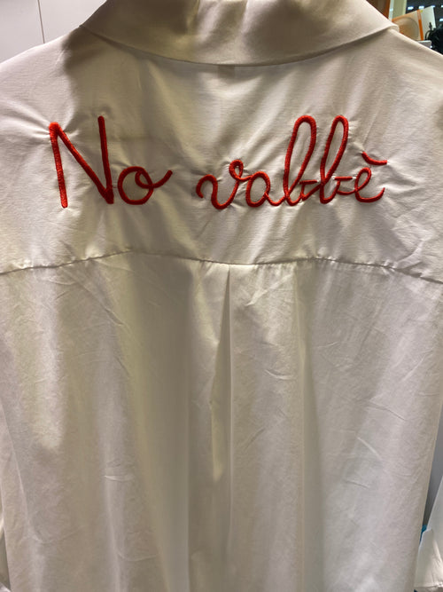 Camicia over scritta no vabbè