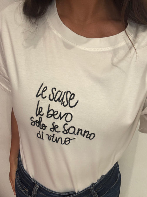 T-shirt le scuse le bevo solo se sanno di vino