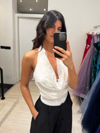 Body pizzo scollo morbido