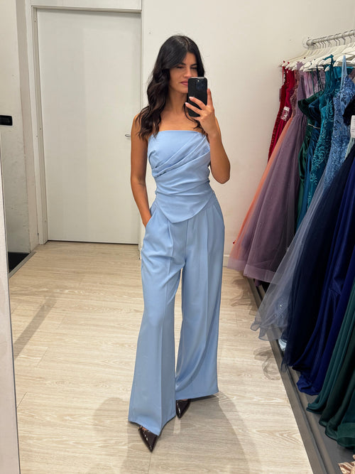 Completo top arricciato e pantalone