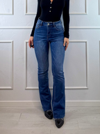 Jeans miranda flare tasche strass a zampa