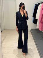 Completo giacca e pantalone inserti raso