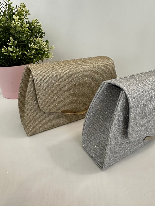 Pochette squadrata Lurex