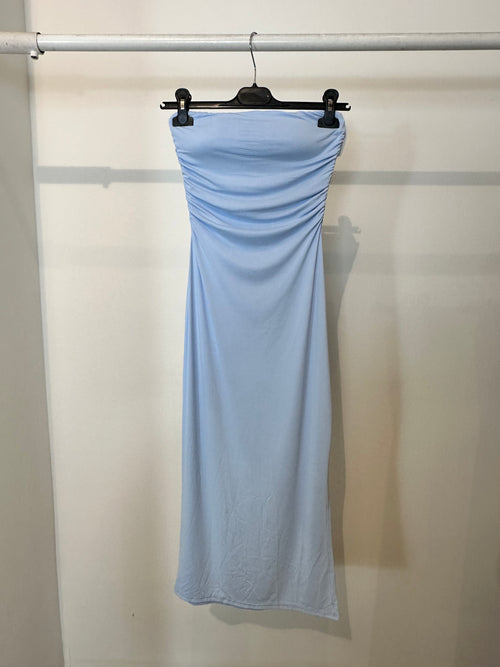 Tubino fascia arricciato con spacco