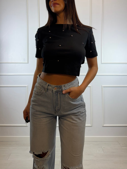T-shirt borchie tonde