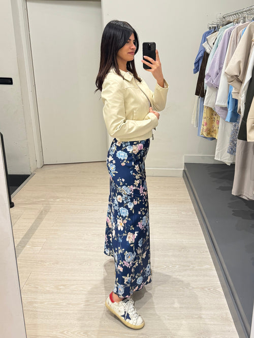 Giacca ecopelle con colletto