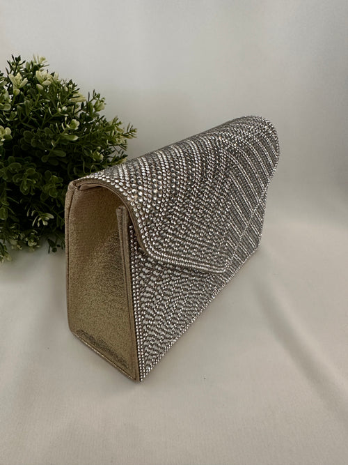 Pochette busta strass davanti