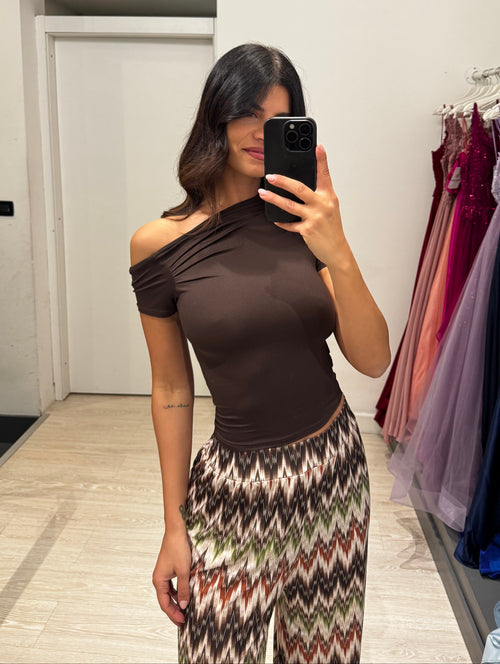 Pantalone palazzo viscosa zigzag