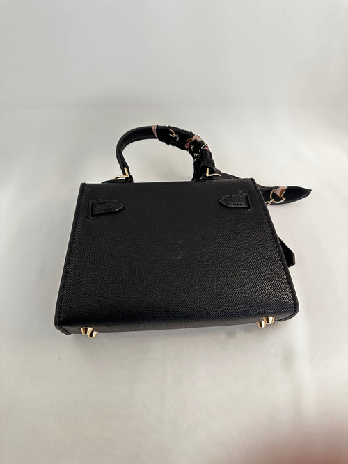 Borsa piccola fibbia e foulard ecopelle