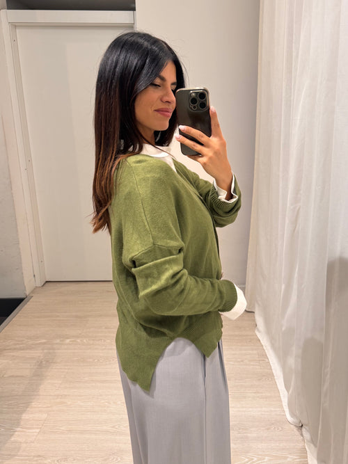 Cardigan over bottoni gioiello